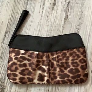 Leopard clutch or large wristlet . One zipper compartment. Great formal …